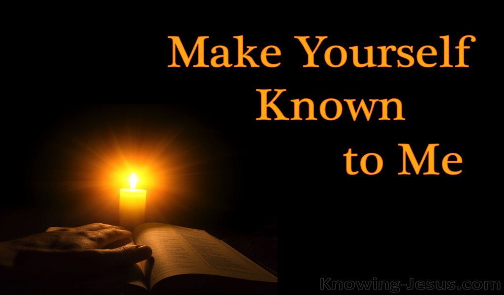 Make Yourself Known to Me (devotional)09-30 (orange)